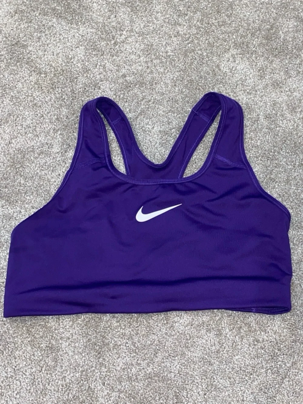 Nike Sports Bra Bundle Swoosh Medium Support Gray And Purple Size L Not Padded